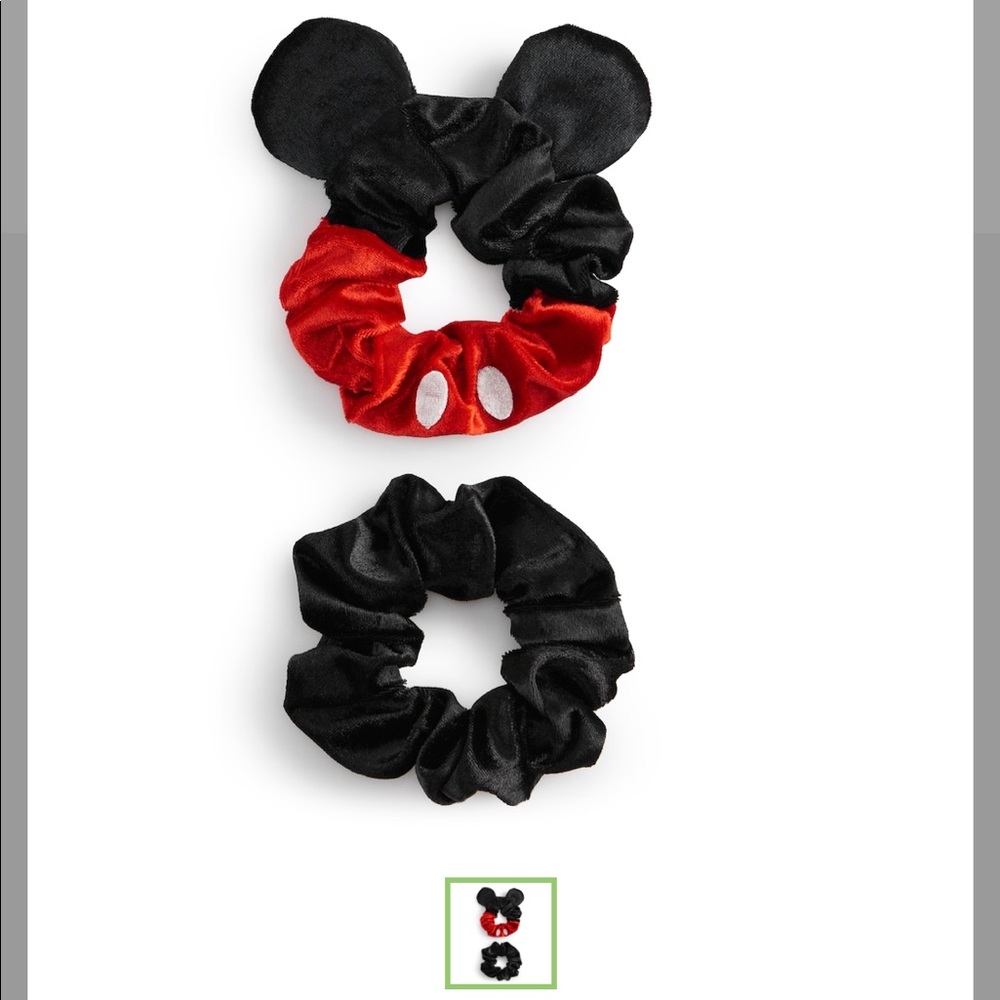 🎈Disney's Mickey Mouse Velvet Scrunchies Duo - Picture 11 of 11